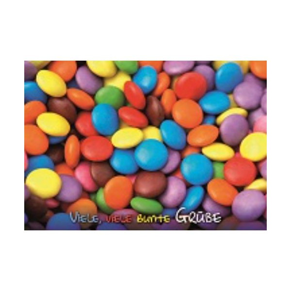 Gänseblümchen - Postkarte im Format 10,5 x 14,8 cm - Viele, Viele Bunte Grüße