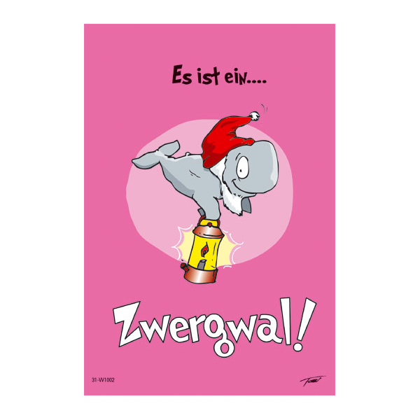 Zur Geburt des Mädchens - Freudiges Ereignis - Kwal der Wal - Doppelkarten im Format 11,5 x 17 cm mit Umschlag - UVP: € 2,25