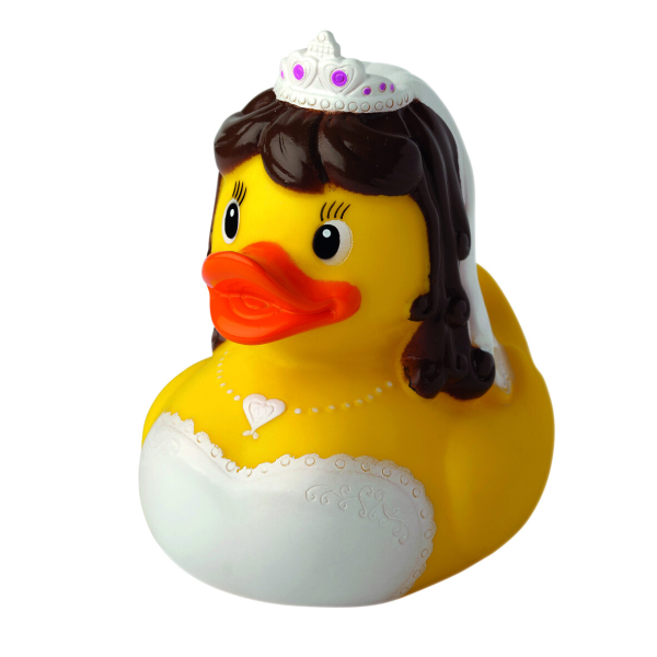Braut Zur Hochzeit Anlassente Quietscheente Badeente ca. 8 cm gross