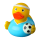 Fußballer Fußballerin Sportente Quietscheente Badeente ca. 8 cm gross