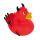 Teufel rot Hobbyente Quietscheente Badeente ca. 8 cm gross