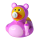 Baby Mädchen rosa Anlassente Quietscheente Badeente ca. 8 cm gross Geburt
