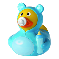 Baby Junge blau Anlassente Quietscheente Badeente ca. 8...