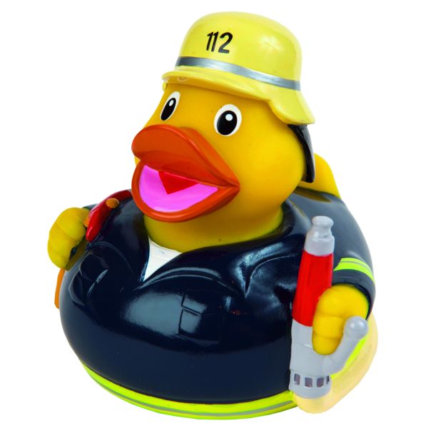 Feuerwehr Berufsente Quietscheente Badeente ca. 8 cm gross