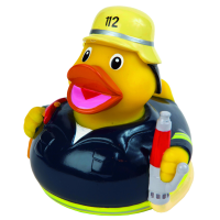 Feuerwehr Berufsente Quietscheente Badeente ca. 8 cm gross