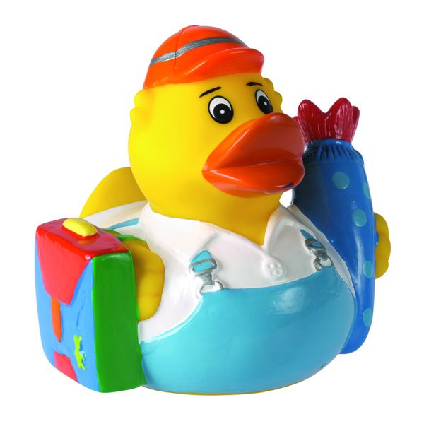Erstklässler hellblau Junge Schulanfänger Quietscheente Badeente ca. 8 cm gross