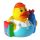 Erstklässler hellblau Junge Schulanfänger Quietscheente Badeente ca. 8 cm gross