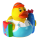 Erstklässler hellblau Junge Schulanfänger Quietscheente Badeente ca. 8 cm gross