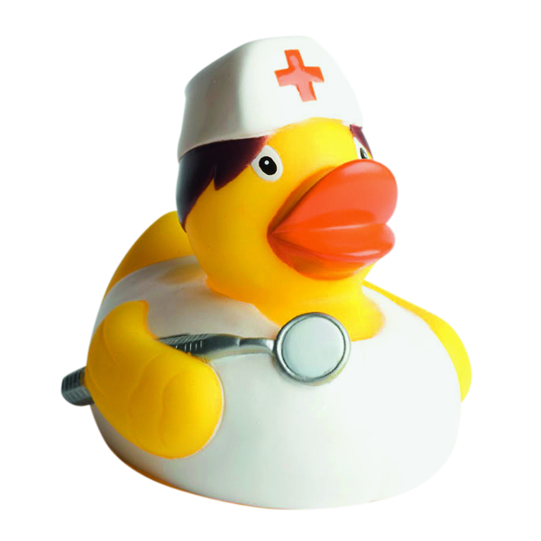 Krankenschwester Berufsente Quietscheente Badeente ca. 8 cm gross Mediziner Krankenhaus