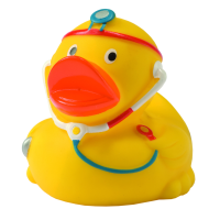 Doktor  Berufsente Quietscheente Badeente ca. 8 cm gross