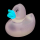 Quietscheente schwarz Hobbyente Badeente ca. 8 cm gross
