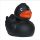 Quietscheente schwarz Hobbyente Badeente ca. 8 cm gross