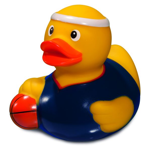Basketballspieler Sportente Quietscheente Badeente ca. 8 cm gross