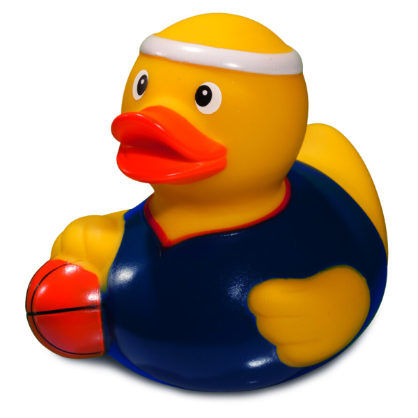 Basketballspieler Sportente Quietscheente Badeente ca. 8 cm gross