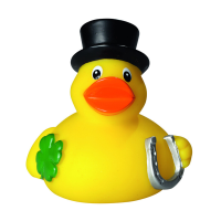 Glücksbringer-Ente Hufeisen + Kleeblatt...