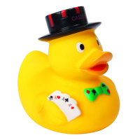 Poker Sportente Quietscheente Badeente ca. 8 cm gross...