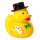 Poker Sportente Quietscheente Badeente ca. 8 cm gross Karten Casino