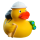 Globetrotter Hobbyente Quietscheente Badeente ca. 8 cm gross Urlaubsente Reisen