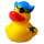 Pirat mit Hut Hobbyente Quietscheente Badeente ca. 8 cm gross