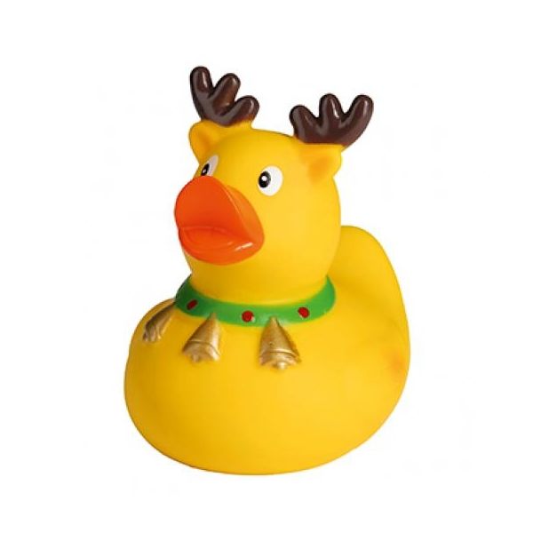 Weihnachtselch Quietscheente Badeente ca. 8 cm gross Weihnachten