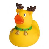 Weihnachtselch Quietscheente Badeente ca. 8 cm gross...