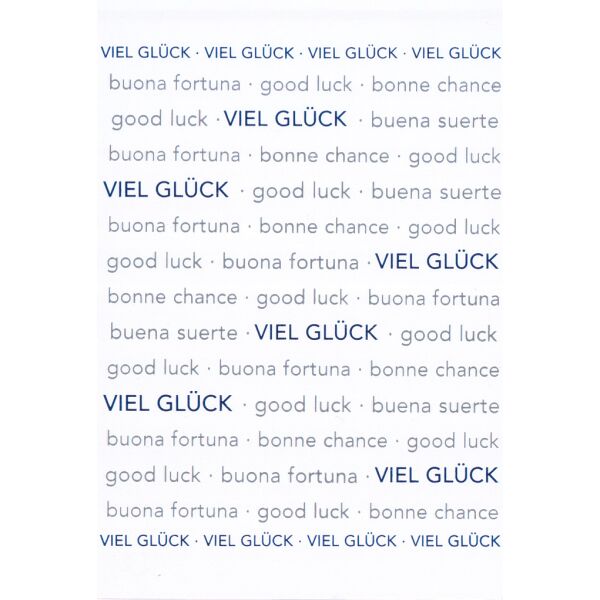 Allgemeine Wünsche 4 Styles Grußkarte mit Umschlag Viel Glück International