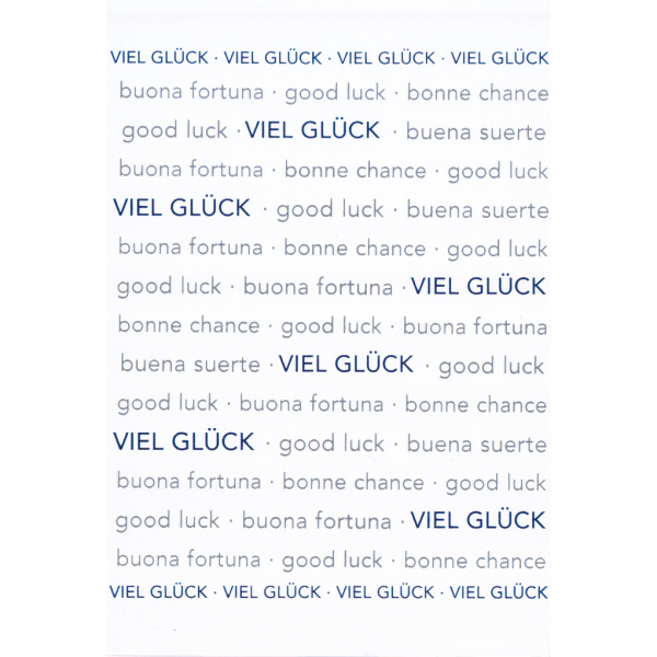 Allgemeine Wünsche 4 Styles Grußkarte mit Umschlag Viel Glück International