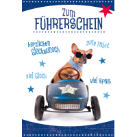 Führerschein  Glückwunschkarte mit Umschlag...