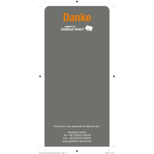 Devisenschild / Danke