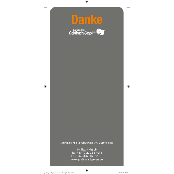 Devisenschild / Danke