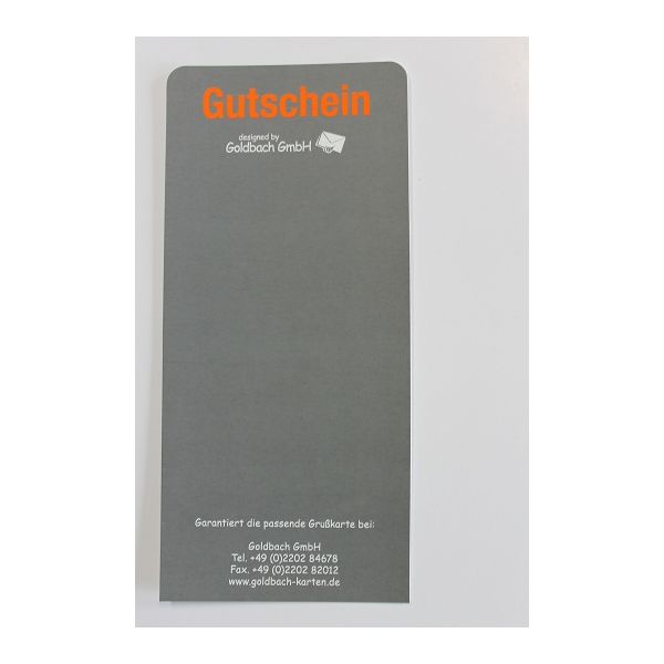 Devisenschild / Gutschein