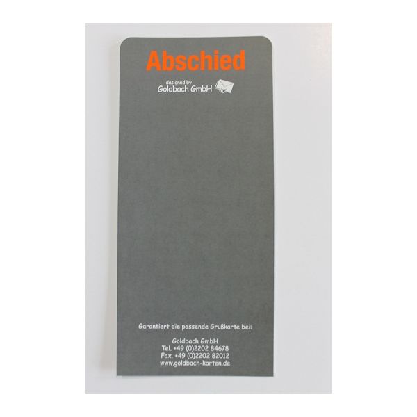 Devisenschild / Abschied
