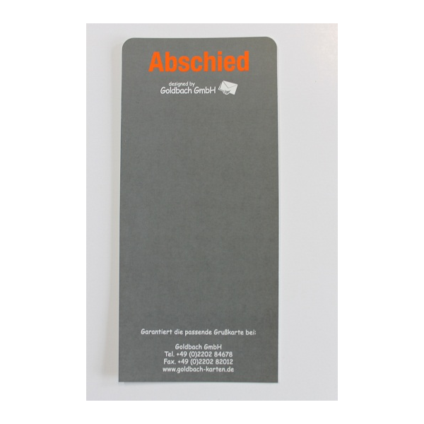 Devisenschild / Abschied