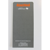 Devisenschild / Abschied