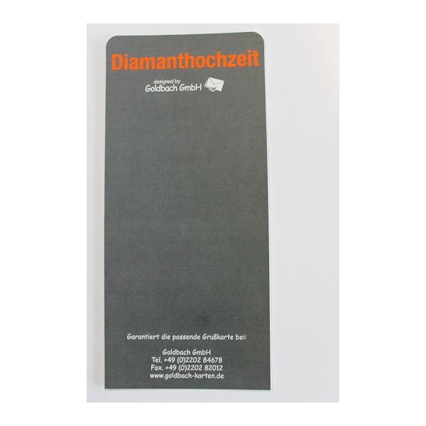 Devisenschild / Diamanthochzeit