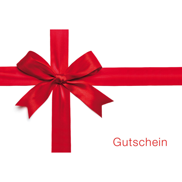Gutschein Glückwunschkarte mit Umschlag  Rote Schleife