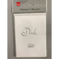 Silberhochzeit  Danksagung 5 Karten 5 Umschläge im...