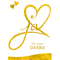 Hochzeit Vermählung  Danksagung 5 Karten 5...