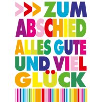 Abschied große A4 XXL  Grußkarte mit Umschlag...