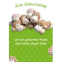 Geburtstag große A4 XXL Karte mit Umschlag Schafe...