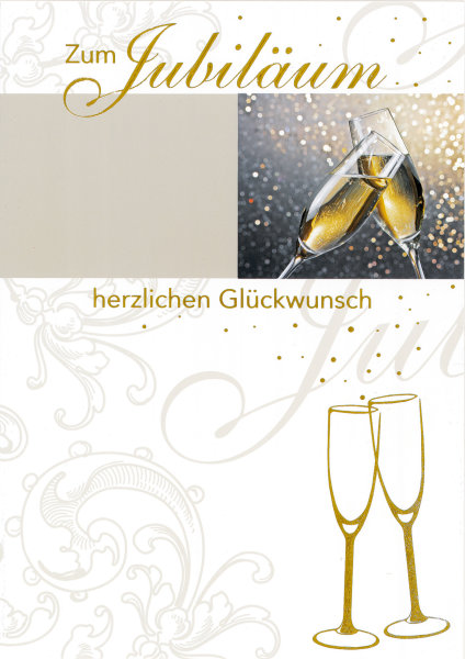 Jubiläum - A4 - Glückwunschkarte im Format 21 x 29,7 cm mit Briefumschlag