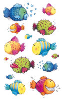Sticker lustige Fische
