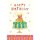 Geburtstag - Glückwunschkarte im Format 11,5 x 17 cm mit Umschlag - Torte mit brennenden Kerzen - mit Goldfolie - Skorpion
