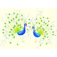 Ohne Text Postkarte Skorpion`s Art Pfau