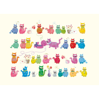 Ohne Text Postkarte Skorpion`s Art Katzen