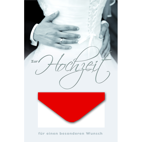 Hochzeitskarte Geldgeschenkkarte mit Umschlag Brautkleid Für einen besonderen Wunsch