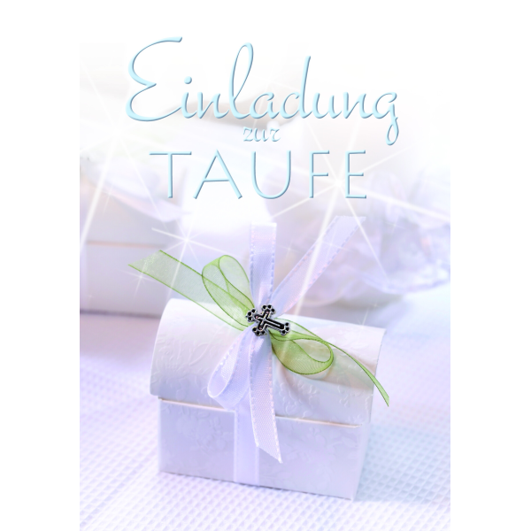 Taufe Einladung, 5 Einladungskarten zur Taufe mit Umschlägen