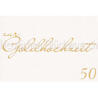 A Goldhochzeit  Glückwunschkarte mit Umschlag Gold...