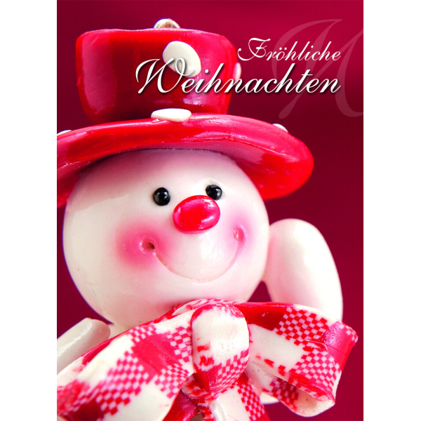 Weihnachten Klammerkarte Minikarte mit farbiger Kammer Schneemann, mit Minik