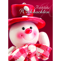Weihnachten Klammerkarte Minikarte mit farbiger Kammer...